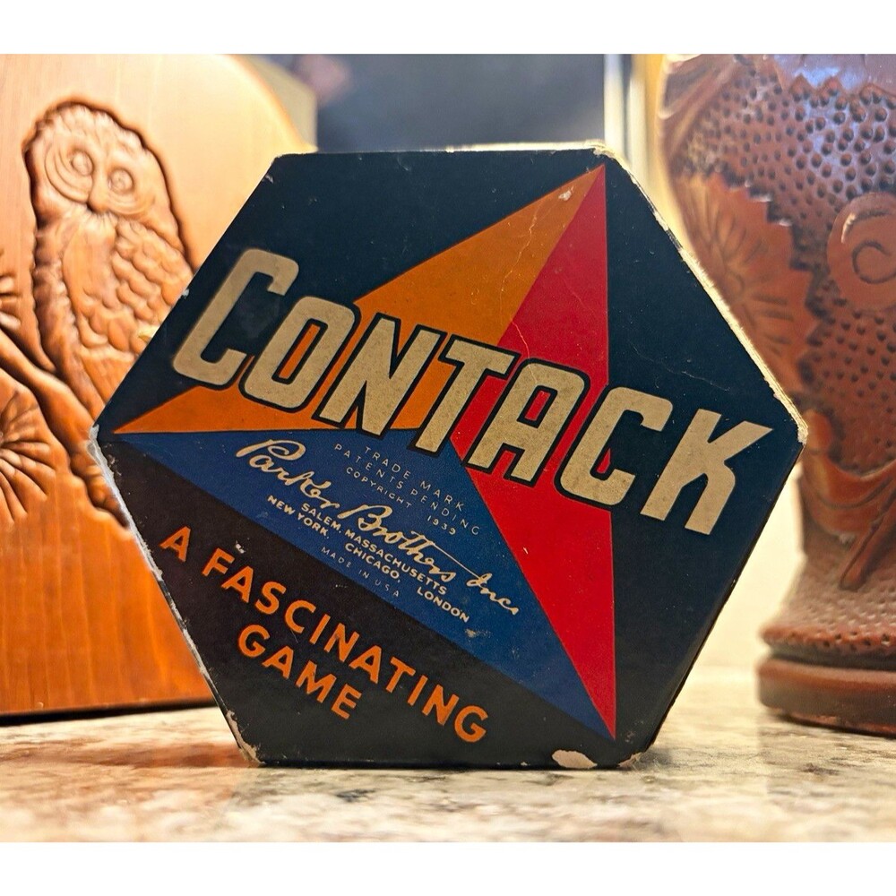 John Waddington Contack Vintage Strategy Board Game Triangular Pieces